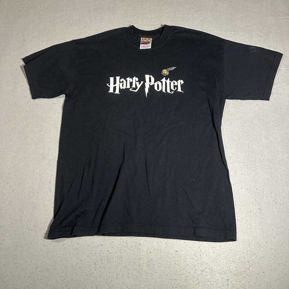 VTG Fruit of the Loom Value Weight T Adult Large Black Harry Potter Movie Promo